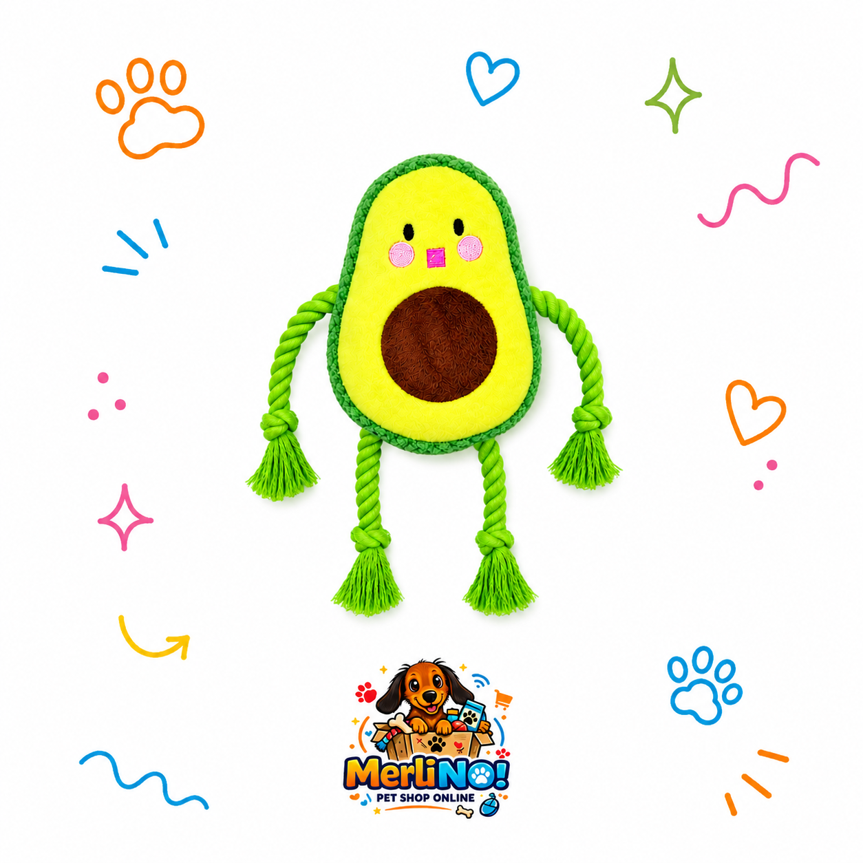 PELUCHE AGUACATE CON SOGA