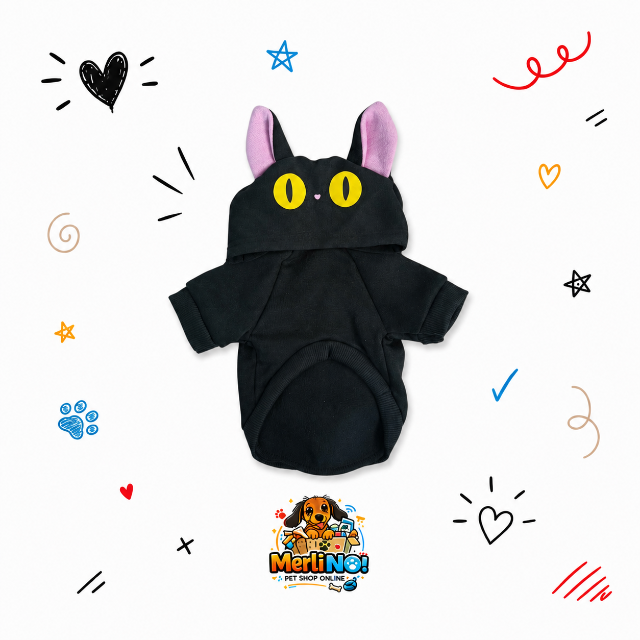SUDADERA CAT BLACK