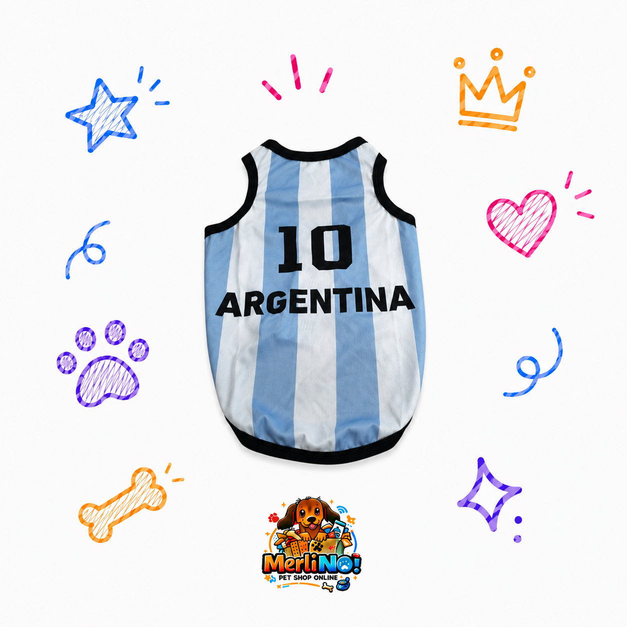 CAMISETA ARGENTINA SIN MANGAS