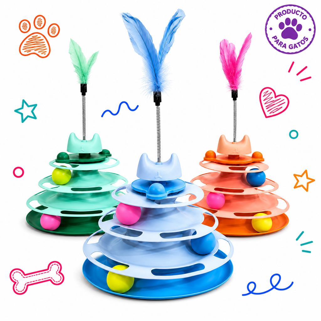 JUGUETE INTERACTIVO TORRE PARA GATO