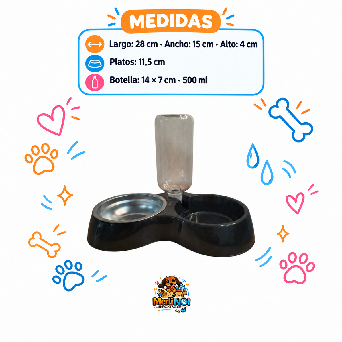 COMEDERO BEBEDERO DISPENSER MERLI