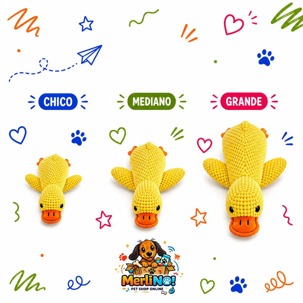 PELUCHE PATO C/ CHIFLE