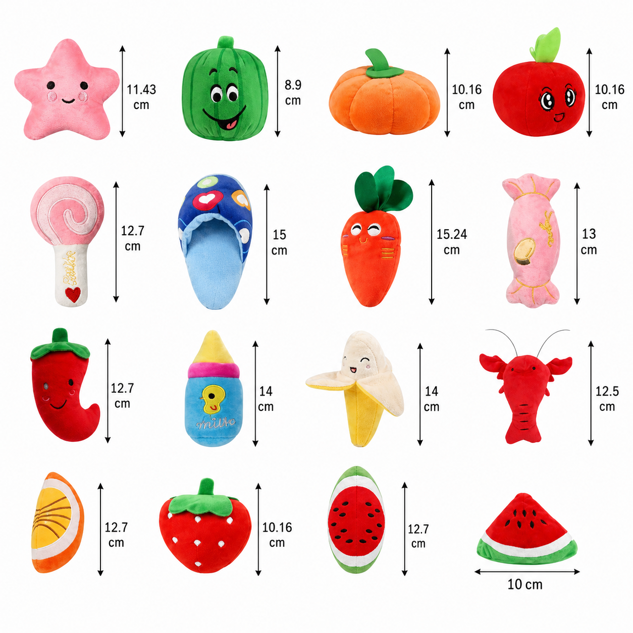FRUTAS Y VERDURAS PELUCHES