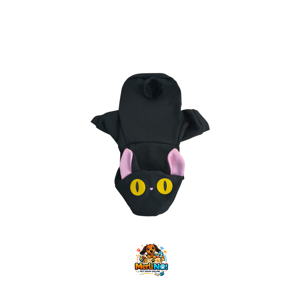 SUDADERA CAT BLACK